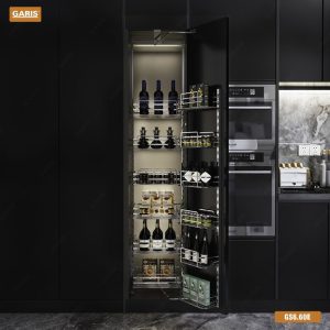 Tủ Đồ Khô GARIS GS6.60E  Khay Nan Inox Điện Hóa Xước Mờ 6 Tầng 60cm