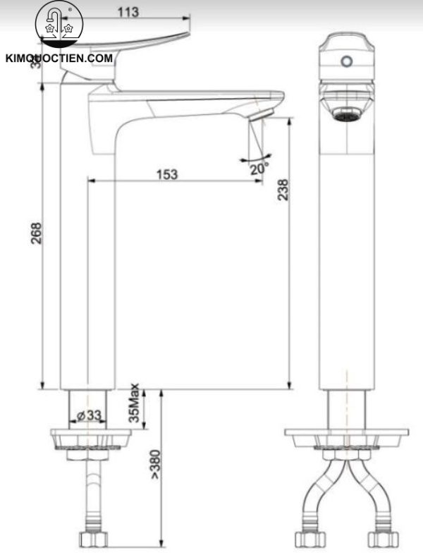 Vòi rửa lavabo American Standard WF-0902 Milano