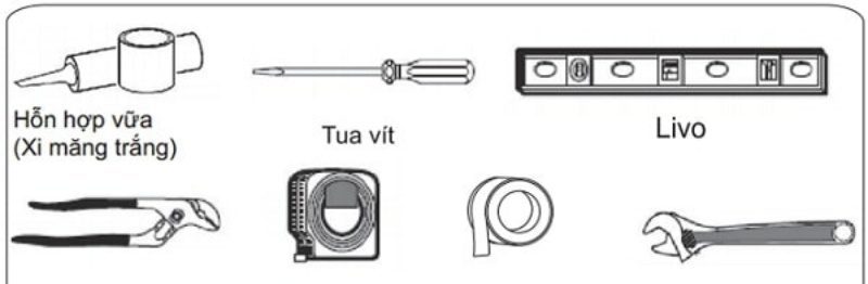 cách lắp bồn cầu liền khối