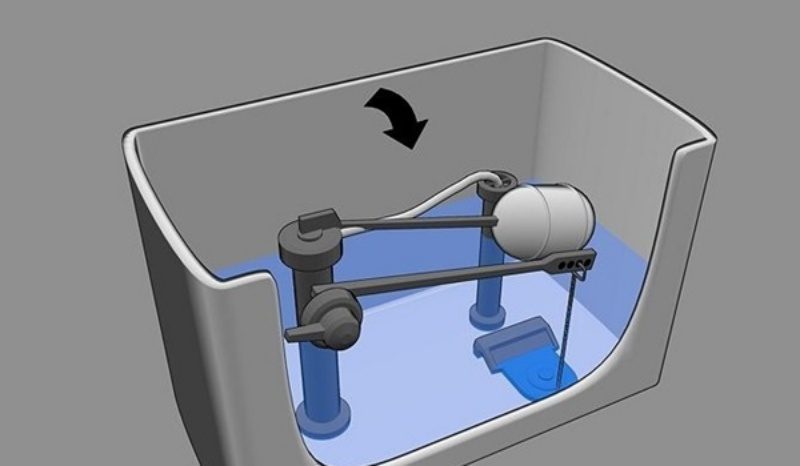 phao bồn cầu không ngắt nước