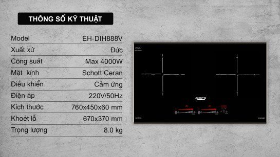 bếp từ Chefs EH DIH888V