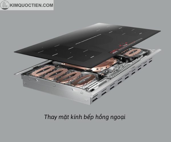 bếp hồng ngoại bị nứt mặt kính có sao không