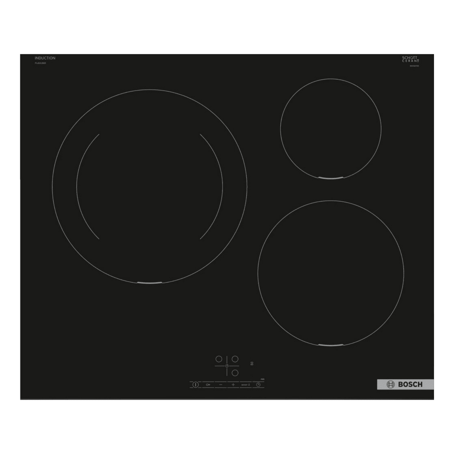 Bếp từ Bosch 3 vùng nấu PIJ631BB5E lắp âm