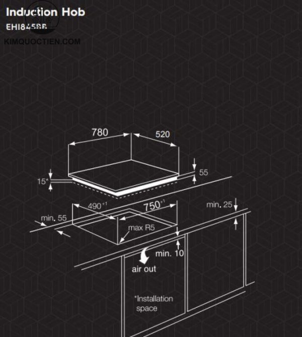 Bếp từ Electrolux EHI845BB