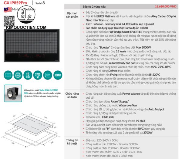 Bếp từ GrandX GX IP859Pro