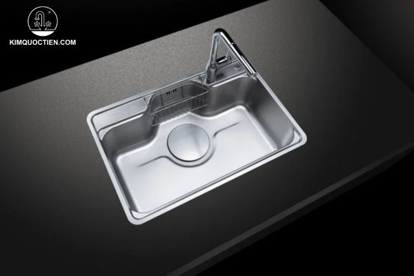 Chậu được thiết kế một hố đơn giản, giúp tối ưu hóa diện tích không gian bếp