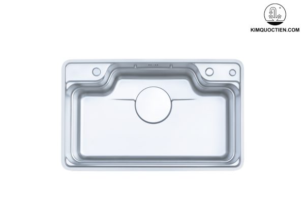 Chất liệu Inox 304 cao cấp mang đến độ sáng bóng vượt trội và cảm giác mượt mà cho toàn bộ bề mặt chậu