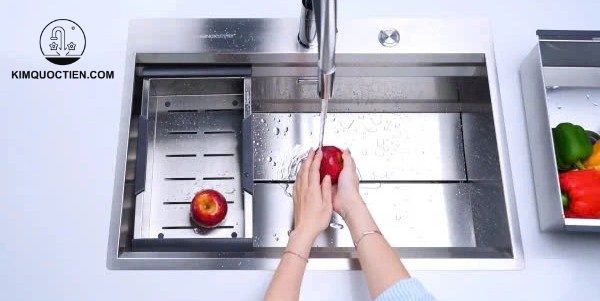 chậu rửa 1 hộc MOSE NA808 thiết kế hiện đại sang trọng