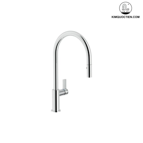 Vòi có khả năng 180 độ với đầu dây rút linh hoạt cho phép người dùng điều chỉnh dòng nước dễ dàng tùy theo mục đích sử dụng