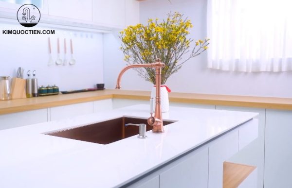 Vòi rửa bát tân cổ điển nóng lạnh CHARLIE NB255C sở hữu màu Tuscany Red ấn tượng