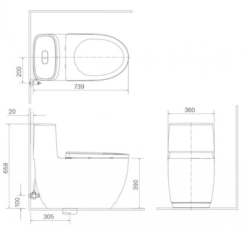 Bồn cầu một khối INAX AC-1052+CW-H17VN