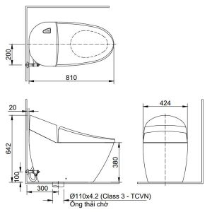 Bồn cầu một khối INAX AC-2700+CW-H17VN
