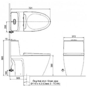 Bồn cầu một khối INAX AC-902 + CW-S15VN