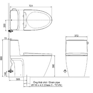 Bồn cầu một khối INAX AC-912+CW-H17VN