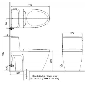 Bồn cầu một khối INAX AC-912+CW-KB22AVN