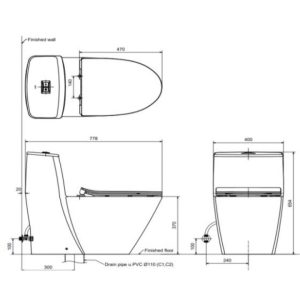 Bồn cầu một khối INAX AC-919R+CW-KA22AVN
