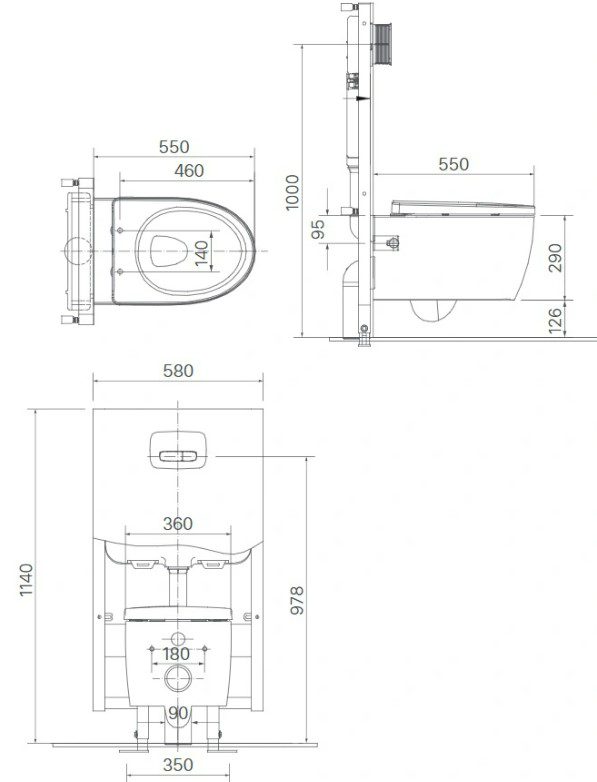 Bồn cầu treo tường INAX AC-952+CW-KB22AVN