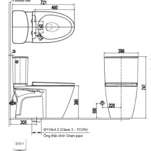 Bồn cầu hai khối INAX ACT-602+CW-KA22AVN