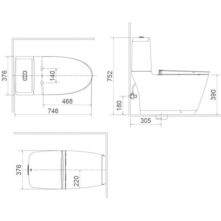 Bồn cầu hai khối INAX ACT-832+CW-KB22AVN