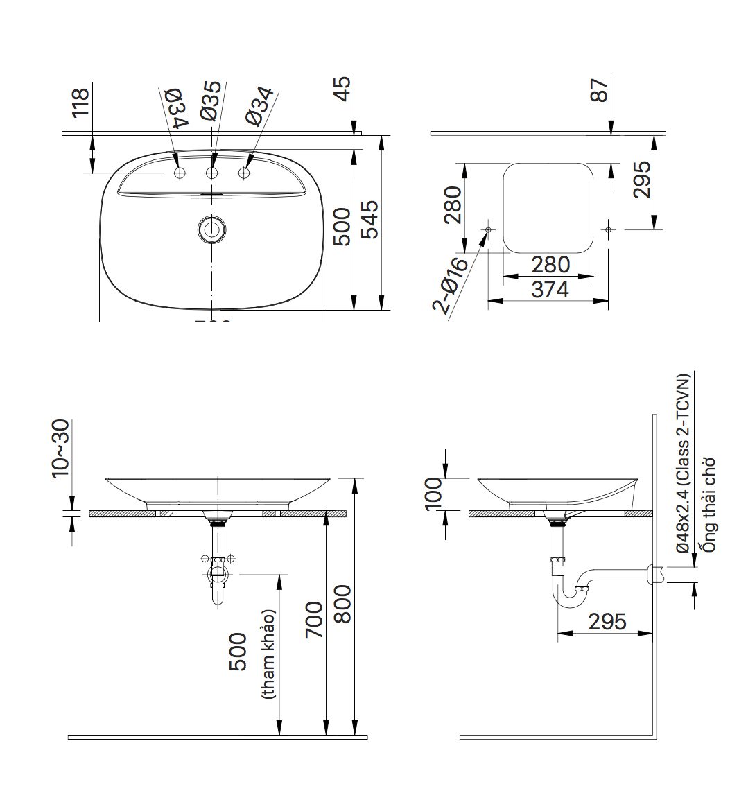 Chậu rửa đặt Bồn INAX AL-S640VFC