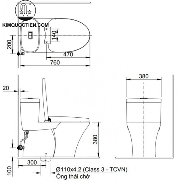 Bàn cầu một khối INAX AC-959+CW-H18VN