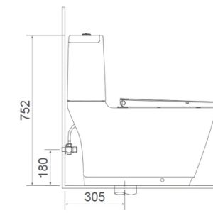 Bồn cầu hai khối INAX AC-832+CW-S15VN