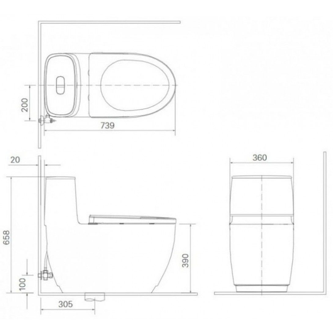 Bồn cầu một khối INAX AC-1135+CW-H20VN