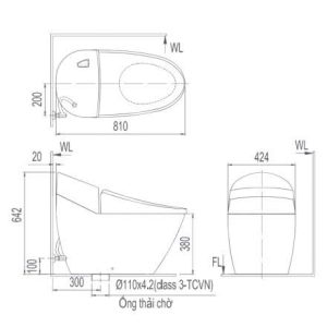 Bồn cầu một khối INAX AC-2700+CW-H20VN