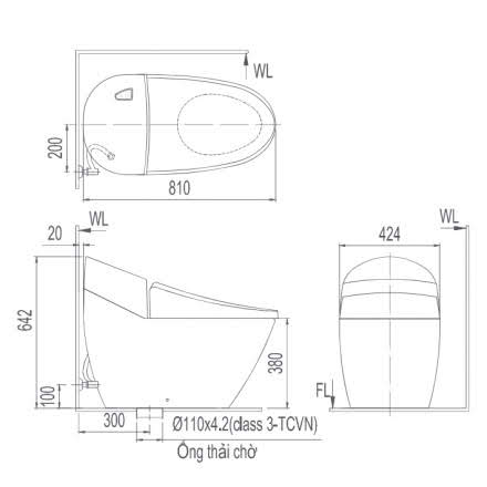 Bồn cầu một khối INAX AC-2700+CW-H20VN