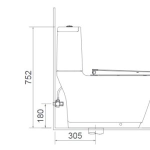 Bồn cầu hai khối INAX AC-832+CW-KB22AVN