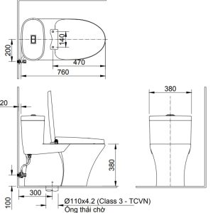 Bồn cầu một khối INAX AC-959A+CW-KB22AVN