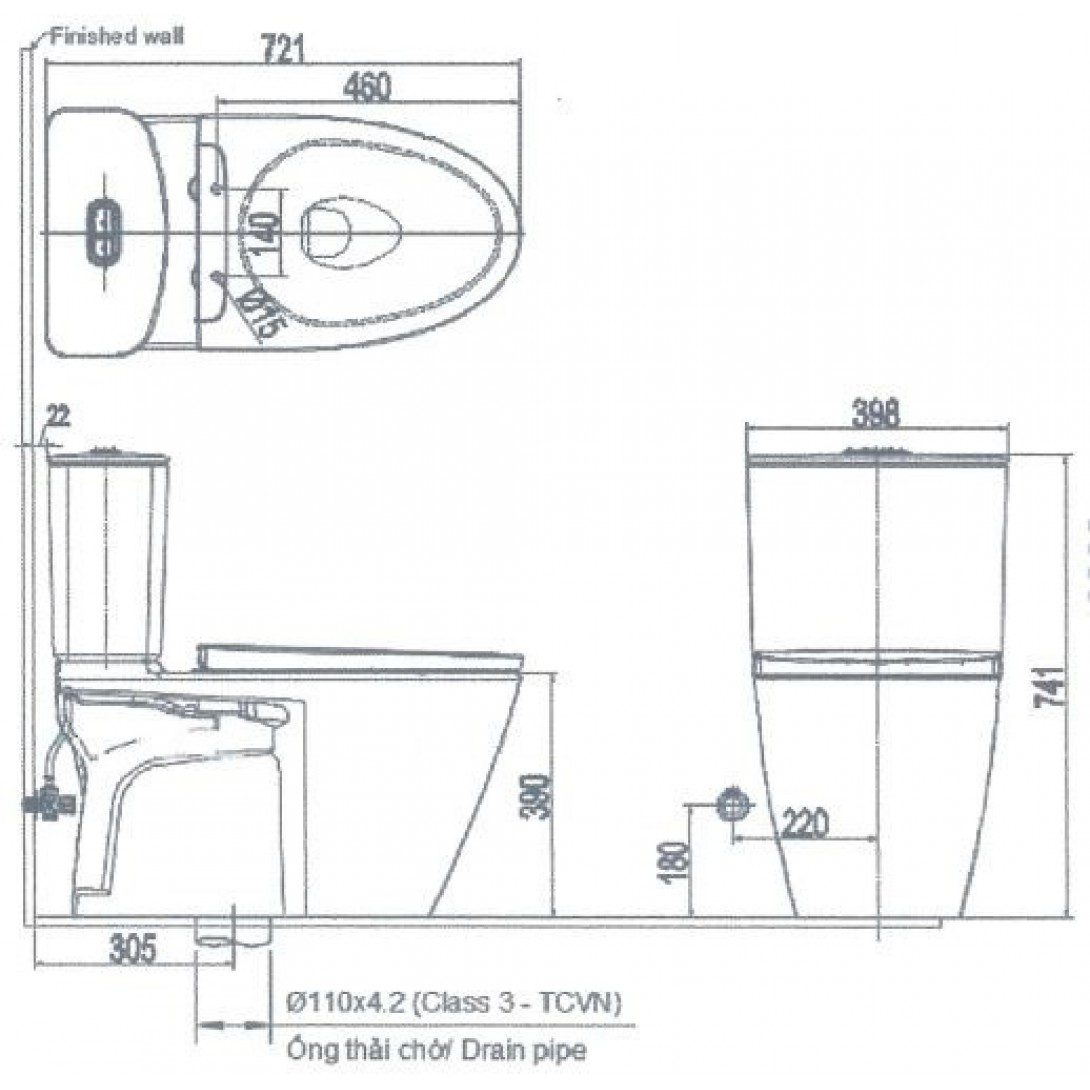 Bồn cầu hai khối INAX AC-602+CW-H18VN