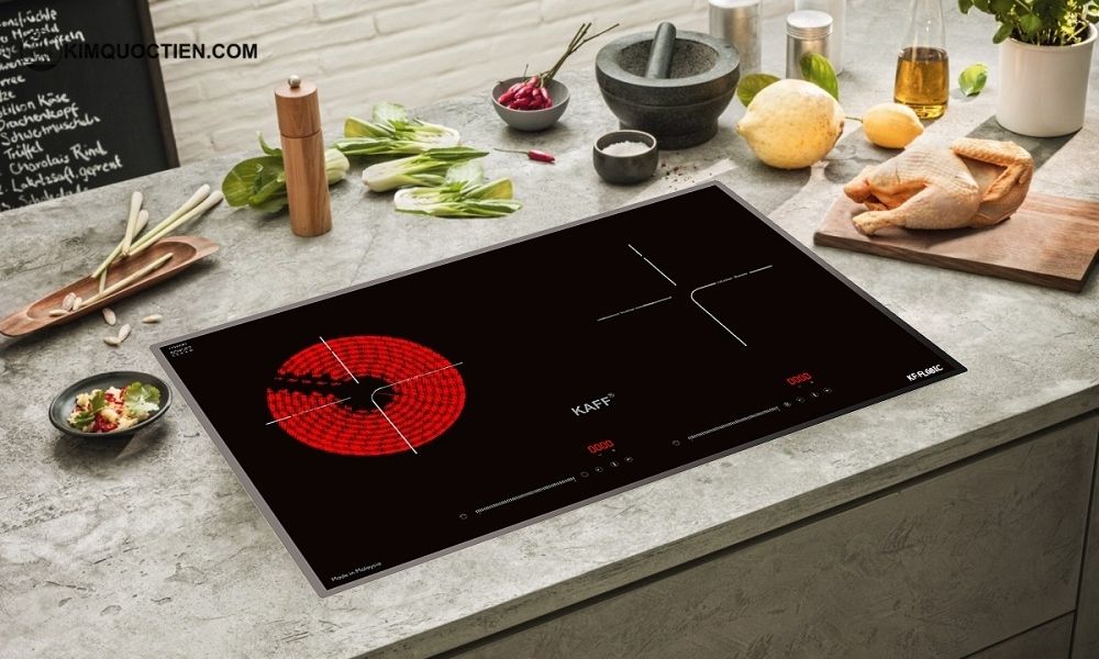 Bếp Kaff sở hữu thiết kế hiện đại, tinh tế, phối hợp nhiều với phong cách bếp