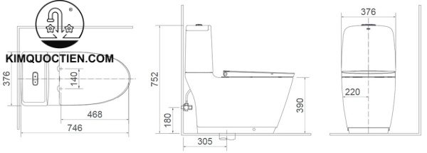 Bồn cầu hai khối INAX AC-832+CW-S15VN