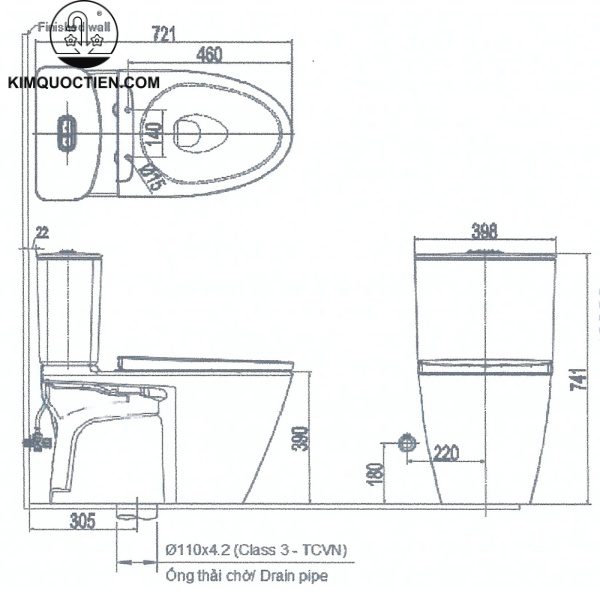 Bồn cầu Inax AC-602VN CW-H17VN
