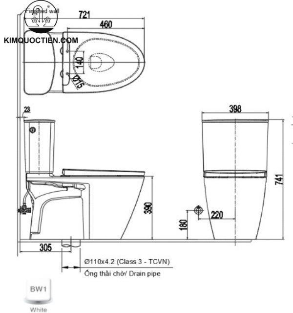 Bồn cầu hai khối INAX ACT-602+CW-KA22AVN