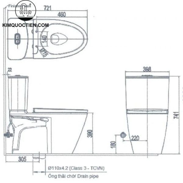 Bồn cầu hai khối INAX ACT-602+CW-KB22AVN