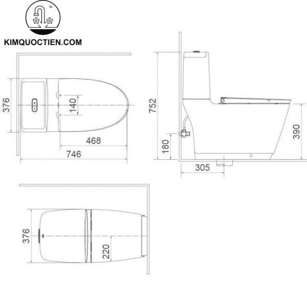 Bồn cầu hai khối INAX ACT-832+CW-KA22AVN