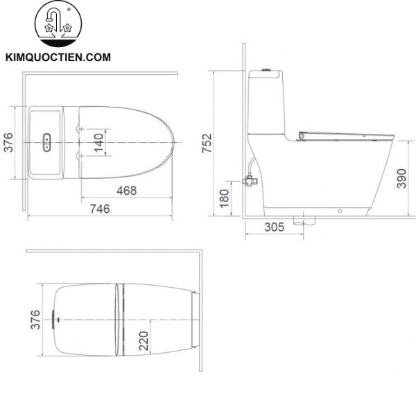 Bồn cầu 2 khối Inax AC-832VN CW-KB22VN