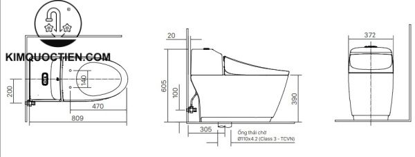 Bồn cầu một khối INAX AC-1032+CW-H18VN