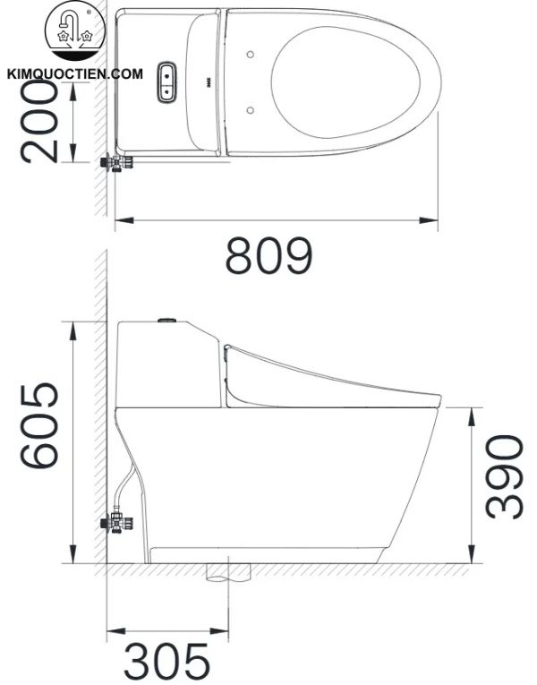 Bồn cầu một khối INAX AC-1032+CW-KA22AVN