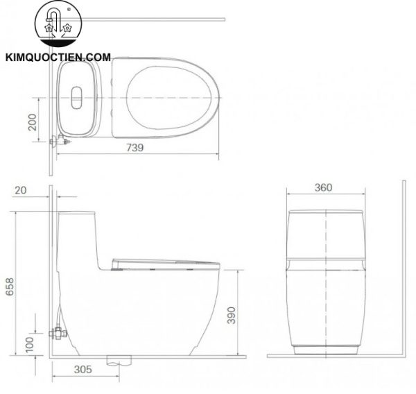 Bồn cầu một khối INAX AC-1052+CW-H17VN