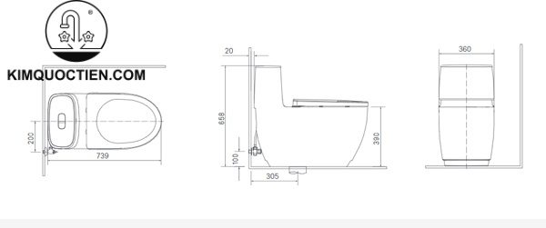 Bồn cầu một khối INAX AC-1052+CW-H18VN