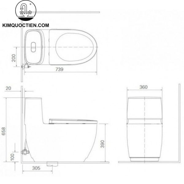 Bồn cầu một khối INAX AC-1052+CW-H20VN