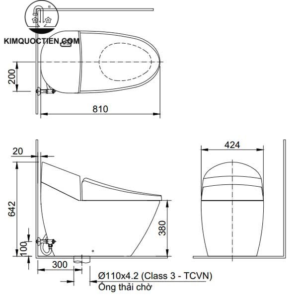 Bồn cầu một khối INAX AC-2700+CW-H17VN