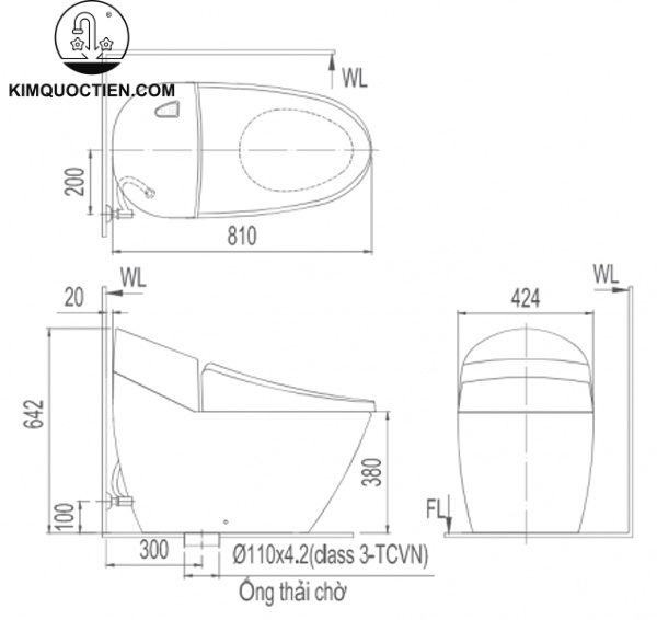 Bồn cầu một khối INAX AC-2700+CW-H18VN