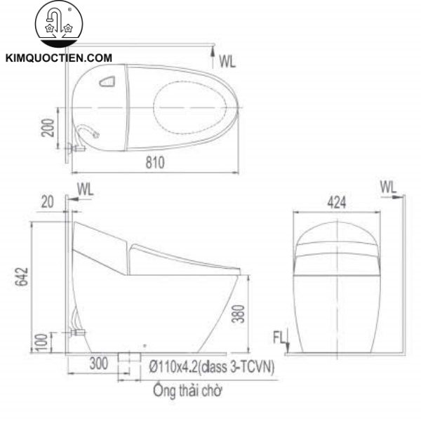 Bồn cầu một khối INAX AC-2700+CW-H20VN