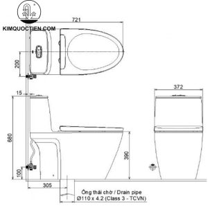 Bồn cầu hai khối INAX AC-514A+CW-H17VN