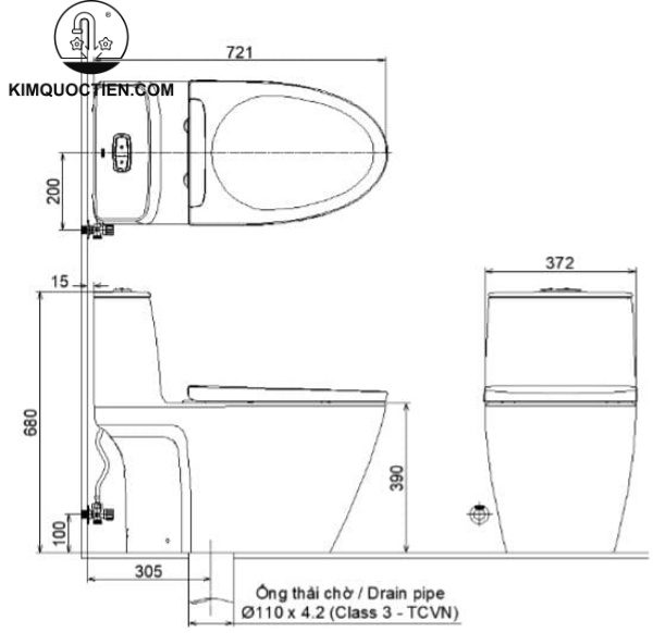 Bồn cầu một khối INAX AC-902+CW-KB22AVN