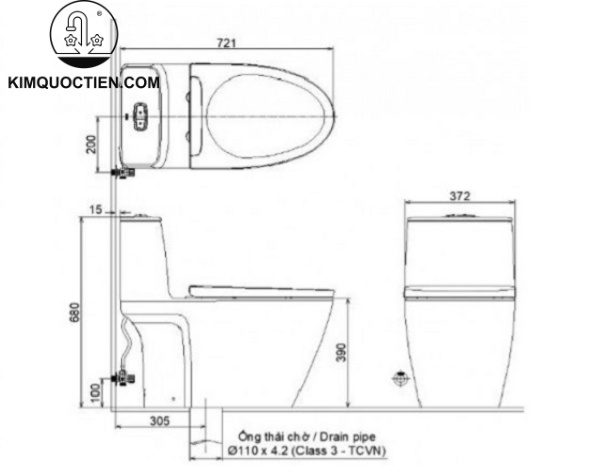 Bồn cầu một khối INAX AC-902 + CW-S15VN